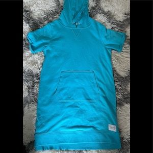 Calvin Klein Performance blue hooded sweater dress size medium